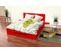 Lit Happy + Tiroirs + Chevets Amovibles - 2 Places, Couleur: Rouge, Dimensions: 140x200