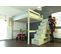 Lit Mezzanine Sylvia Avec Escalier Cube Bois, Couleur: Moka, Dimensions: 160x200