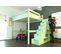 Lit Mezzanine Sylvia Avec Escalier Cube Bois, Couleur: Vert Pastel, Dimensions: 160x200