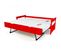 Lit Gigogne Topaze Pin Massif, Couleur: Rouge, Dimensions: 80x190