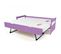 Lit Gigogne Topaze Pin Massif, Couleur: Lilas, Dimensions: 80x190