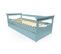 Lit Gigogne Topaze Pin Massif, Couleur: Bleu Pastel, Dimensions: 90x190