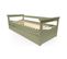 Lit Gigogne Topaze Pin Massif, Couleur: Taupe, Dimensions: 90x190