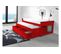 Lit Gigogne Maxi 90 X 200 cm + Tiroirs, Couleur: Rouge, Dimensions: 90x200