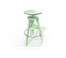 Tabouret À Vis De Bar En Bois, Couleur: Vert Pastel