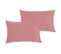 Lot De 2 Taies D'oreiller Bébé Coton Bio Vieux Rose 40x60