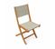 Chaises De Jardin En Bois Et Textilène - Almeria Gris Taupe - 2 Chaises Pliantes En Bois