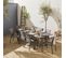 Salon De Jardin Table Extensible - Chicago Anthracite/gris Taupe - Table En Aluminium 175/245cm