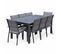 Salon De Jardin Table Extensible - Chicago Anthracite/gris Taupe - Table En Aluminium 175/245cm