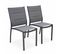 Salon De Jardin Table Extensible - Chicago Anthracite/gris Taupe - Table En Aluminium 175/245cm