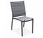 Lot De 2 Chaises - Chicago / Odenton Anthracite - En Aluminium Anthracite Et Textilène Gris Taupe.