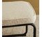 Lot De 2 Chaises Cantilever Bouclette Texturée Blanc Cassé. Maja. L46 X P54.5x H84.5cm