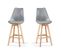 Lot De 2 Tabourets De Bar Grises - Gotteborg