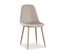 Chaise Scandinave Tissu Beige - Ela