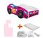 Pack Complet Lit Enfant Voiture Racing Sweetcar : Lit  +Matelas + Parure + Couette + Oreiller