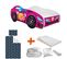 Pack Complet Lit Enfant Voiture Racing Sweetcar : Lit  +Matelas + Parure + Couette + Oreiller