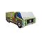 Pack Complet Camion Modèle Militaire Vert : Lit + Sommier + Matelas + Parure + Couette + Oreiller