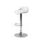 Lot 2 Tabourets De Bar-cuisine Simili Pivotant Hauteur Réglable Pied Chrome SATI (blanc)