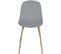 Lot de 2 chaises de cuisine design YENI (gris)