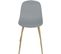 Lot 2 Chaises De Cuisine Design Scandinave Pieds Métal Ton Bois Clair YENI (gris)