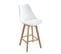 Lot de 2 chaises hautes de bar scandinaves TIKA (blanc)