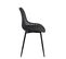 Lot 2 Chaises De Cuisine Design Siège Plastique Souple Ajouré Pieds Métal SELI (noir)