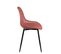 Lot 2 Chaises De Cuisine Design Siège Plastique Souple Ajouré Pieds Métal SELI (rouge)