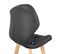 Lot 2 Chaises De Bar Scandinaves 67cm Simili Matelassé Pieds Bois FATA (noir)