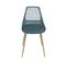 Lot de 2 chaises de cuisine retro Geos (bleu)