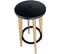 Lot 2 Tabourets De Cuisine Bar Scandinaves Ronds Hauteur 76 Cm Bois Clair KIBI (noir)