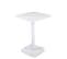 Table Bistrot Cuisine Hauteur 75cm Plateau 60x60cm, 1-2 Personnes Pied Métal SILA (blanc)