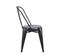 Lot 2 chaises industrielles empilables métal bistrot rétro vintage BROOK (noir)