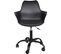 Chaise Bureau Design Coussin Accoudoirs Hauteur Réglable Pivotant Pied Métal Roulettes MOTO (noir)