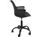 Chaise Bureau Design Coussin Accoudoirs Hauteur Réglable Pivotant Pied Métal Roulettes MOTO (noir)