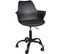 Chaise Bureau Design Coussin Accoudoirs Hauteur Réglable Pivotant Pied Métal Roulettes MOTO (noir)