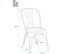 Lot 2 chaises industrielles empilables métal bistrot rétro vintage BROOK (blanc)