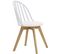 Lot de 2 chaises scandinaves bistrot avec coussin BOLD (blanc)