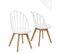 Lot de 2 chaises scandinaves bistrot avec coussin BOLD (blanc)