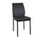 Lot 4 Chaises De Salle à Manger Confortable Siège Simili Rembourré Pieds Métal Foncé MILA (noir)