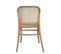 Lot 2 Chaises Vintage Style Classique Romantique Bois Clair Rotin Naturel MENO