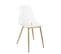 Lot 4 Chaises Transparentes Design Pieds En Métal Ton Bois Clair NOVA