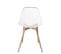 Lot 4 Chaises Transparentes Design Pieds En Métal Ton Bois Clair NOVA