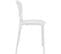 Lot 4 Chaises De Cuisine Empilables Plastique Souple ABY (blanc)