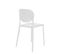 Lot 4 Chaises De Cuisine Empilables Plastique Souple ABY (blanc)