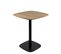 Table Bistrot Cuisine Hauteur 75cm Plateau 60x60cm, 1-2 Personnes Pied Métal SILA (noir bois)