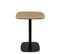 Table Bistrot Cuisine Hauteur 75cm Plateau 60x60cm, 1-2 Personnes Pied Métal SILA (noir bois)