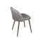 Lot de 2 chaises cocktail velours GIZA (gris)