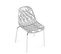 Lot 4 Chaises De Cuisine Design Siège Dentelle Nid D'abeille Pieds Chrome IKO (gris)