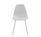 Lot 4 Chaises De Cuisine Design Siège Plastique Souple Pieds Métal NOVA (blanc)