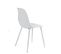 Lot 4 Chaises De Cuisine Design Siège Plastique Souple Pieds Métal NOVA (blanc)